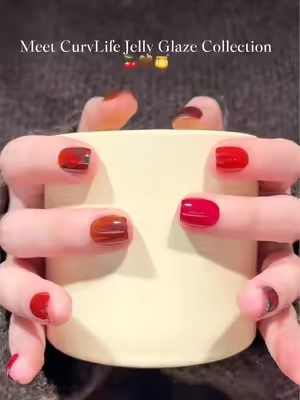 POV: Your drink order matches your nails. ☕💅✨ Which one would you pick? 👀 #CurvLife #SelfCareSunday #JellyGlaze #JellyNails #FallNails 
