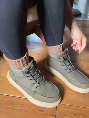Cute enough for errands, practical enough for messy fall weather 🙌 These Hey Dude Remi Field Boots have water-repellent waxed canvas, added traction, and that lightweight feel I actually want for everyday wear. #HeyDudeBoots #FallBootsForWomen #WomensCasualBoots #FallMomStyle #TikTokshopbacktoschool 