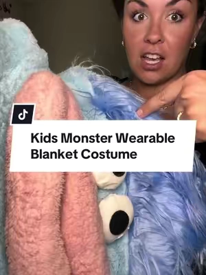 Viral monster wearable blanket costume for KIDS is here!! 🎃👻 They finally have the plush monster Halloween costume in kid sizes — and there are SO many colors to choose from. 🙌 It’s basically a cozy wearable blanket turned into a Halloween costume 😂 and this one even comes with the little pumpkin trick-or-treat bag. If your kid has been wanting the viral monster costume, I would absolutely be looking at sizes early. 👀🎃 #monsterblanket #tiktokshophalloween #TikTokshopbacktoschool 