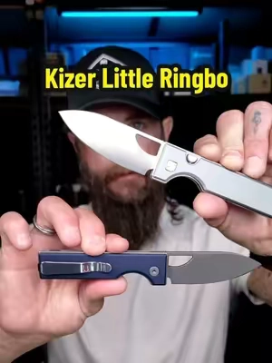 The Kizer Little Ringbo is a sweet little EDC!  2.95” of AEB-L steel, aluminum handle, and weighing only about 3.3 oz. Compact, lightweight, and easy to carry. #Kizer #LittleRingbo #EDCKnife #PocketKnife #EverydayCarry 