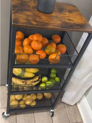 Carrito organizador de frutas y vegetales #3tierrollingcart #organizer #tiktokshopcreatorpick #tiktokshopsummersal #TikTokshopbacktoschool 
