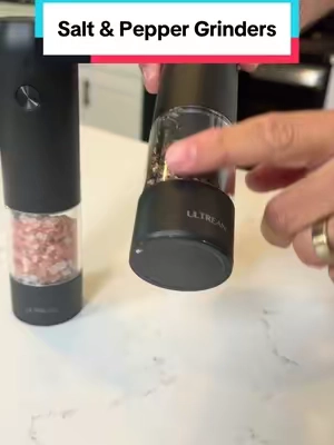 Loving the new salt & pepper grinders! #saltandpeppergrinder #peppergrinder #kitchenupgrade #kitchenmusthave 