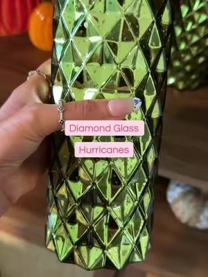 POV: You found the most beautiful Diamond Glass Hurricanes for cozy season #falldecor #fall #homedecor #TikTokshopbacktoschool #qvcloyaltyprogram @QVC, Inc 