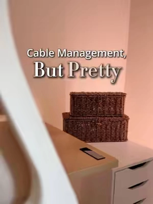 why does cable management have to be so ugly 😭 finally found one that actually fits the aesthetic ✨ #cablemanagement #deskcablemanagement #officeinspo #deskorganization #clutterfree 