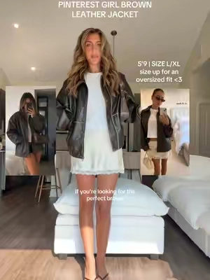 you can build so many outfits with a classic brown leather jacket like this! seriously so so perf <3