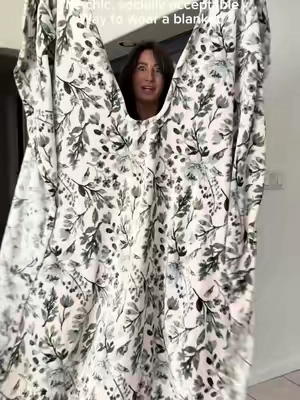 The Berkshire wearable throw is basically a blanket you can actually wear without looking like you wrapped yourself in a blanket 😂 It’s so cozy for chilly mornings, working from home, watching TV, traveling, or keeping around for those extra-cold days. #Berkshire #WearableBlanket #CozyHome #ad #qvcloyaltyprogram 