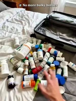 Keep your vitamins dry and protected inside this premium waterproof case #travelessentials  #pillorganizer  #supplements  #tiktokshopsummersale  #weeklydeals 