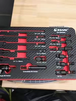 Turn your impact driver into a whole toolbox with this 14-piece socket adapter set. Quick-release adapters, magnetic extensions, swivel attachments, and a right-angle adapter make tight spaces and tough jobs a whole lot easier. #ImpactSocketAdapter #DrillAccessories #ToolSet #TikTokShopCreatorPicks #TikTokshopbacktoschool 