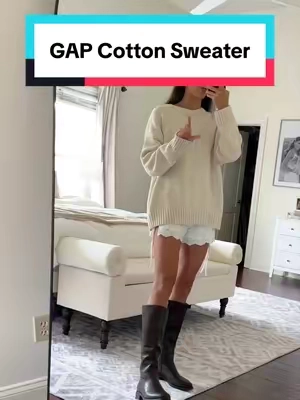The @Gap cotton sweaters are on a huge deal now till 8/20!!!!!🚨❤️ #gap #gapsale #TikTokshopbacktoschool #sweater #cottonsweater 