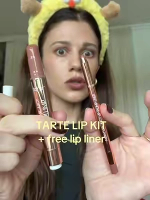 new custom lip kits with a free plumping lip liner!! @tarte cosmetics 🤤🤝🤞#tartecosmetics #tartelipliner #tartebundle 