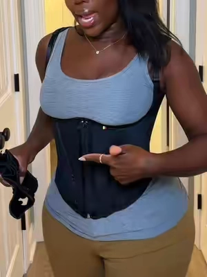 Use my code SNATMOE20 & save on the waist training + posture correction cheat code in this All-in-one vest 😲 #waisttrainer #posturecorrection #bodyshaper #corset #shapewear 