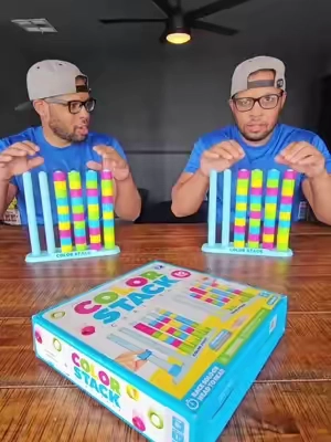 I had to find out who was the best. #colorstack #boardgames #familygame #viralgame #funtimes 