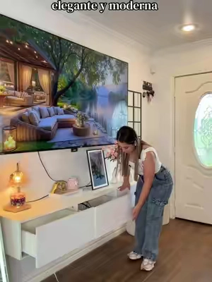Mueble de TV colgante #muebletv #homedecor 