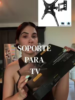 si tienes un espacio pequeño y quieres quitar la mesita del TV está es buena opción 📺✨ #TikTokshopbacktoschool #soportedetv #soporteparaeltv 