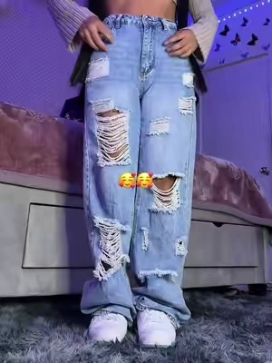 #jeans #ripped #pantalones #baggy #mujer 