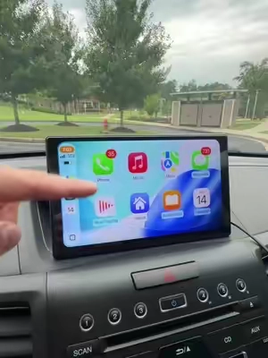 Best addition to the car #carplay #carscreen #car #oldcar #roadtrip 