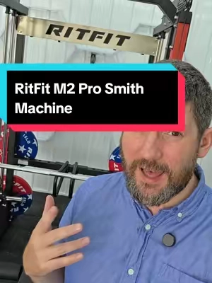 Build a complete strength-training setup at home with the RitFit M2 Pro. It combines a Smith machine, power rack, cable crossover, pull-up station, low row, landmine attachment, and dual built-in weight stacks for quick resistance changes—all in one versatile system.  #RitFitM2Pro #HomeGym #SmithMachine #CableMachine #StrengthTraining 