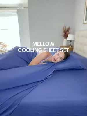 ❄️ hot sleepers—@Mellow Sleep JUST gave us a cooling sheet set and they feel soooo good  #mellowsleep #mellow #coolingsheets #hotsleeper #coolingbedding 