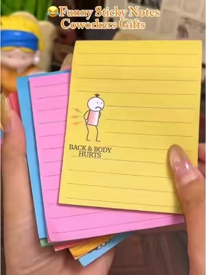 These sticky notes are not only relatable, but they are funny, too! They also make funny coworker gift ideas and secret sister gift ideas for the office! If you like sarcastic and funny office supplies, then these are perfect! #funnyofficesupplies #funny #stickynotes #officesupplies #tiktokshopcreatorpicks 