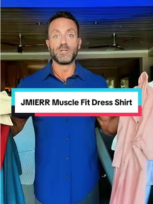If you want a dress shirt that looks fitted without feeling restrictive, the JMIERR Muscle Fit Dress Shirt is worth a look. The athletic cut gives a cleaner shape through the chest, shoulders, and arms, while the stretch fabric keeps it comfortable enough for all-day wear. #dressshirt #mensshirt #mensstyle #mensfashion #wrinklefree 