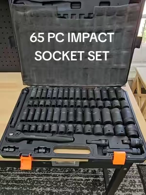 VEVOR 65 PC 1/2" DRIVE IMPACT SOCKET SET, DEEP AND SHALLOW, STANDARD AND METRIC, RACHET, WOBBLE, EXTENSIONS AND ADAPTER IN A CASE. #tools #socketset #impactsocket #tiktokshopcreatorpicks #TikTokshopbacktoschool @Haidee_Collab @CreatorCollab_Mabel @VEVOR Store 