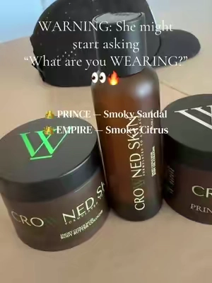 @Crowned Skin 👑 EMPIRE — Smoky Citrus + Musk 👑 PRINCE — Smoky Sandal #crownedskin #fragrance #body #black #white 