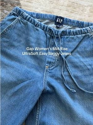 Gap Women's Mid Rise UltraSoft Easy Baggy Jeans #gapjeans #baggyjeans @Gap 