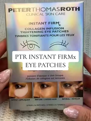 Forever restocking these 😮‍💨✨ the Peter Thomas Roth Instant FIRMx eye patches are SO good for making my under eyes look smoother, tighter + way less puffy 👀 #peterthomasroth #eyepatches #undereyepatches #skincaretiktok #depuffing