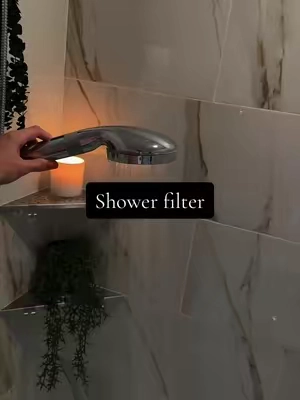 spa experience every time you shower 😮‍💨 #showerfilter #softwater #filteredshowerhead  #cleanskin #silkyhair 