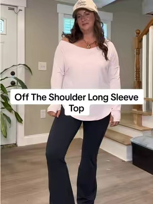 Off The Shoulder Long Sleeve Top #halara #autumnoutfits #halaralistens @Halara_official 