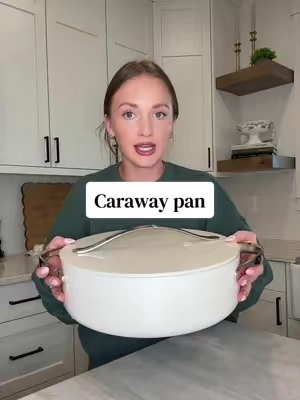 Caraway is sooo worth the investment #caraway #pan #cookware #potsandpans 