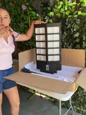 Patio solar lights with panel 