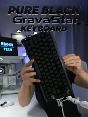 The pure black Hall effect gaming keyboard by Gravastar #keyboard #halleffect #wired #he #gamingkeyboard 