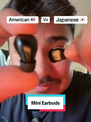 The Japanese were so damn tiny its crazy! #MiniEarbuds #TranslatingEarbuds #Earphones #TikTokShopCreatorPicks 