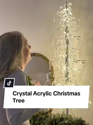 If sparkly Christmas décor is your weakness, this crystal acrylic Christmas tree is going to get you. ✨🎄 This 4-foot illuminated Christmas tree from HSN sparkles and twinkles beautifully, comes with a remote, and has multiple lighting modes so you can change the look. HSN has limited seasonal stock, so this is one Christmas decoration I wouldn’t wait until November to grab! #ChristmasDecor #CrystalChristmasTree #AcrylicChristmasTree #LightUpChristmasTree #TikTokshopbacktoschool 