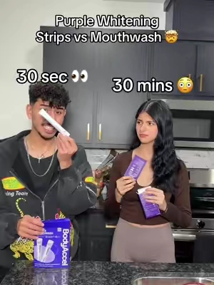 Which one you like…?? #mouthwash #purplewhitening #bodyaccel #whiteeth #SelfCare 