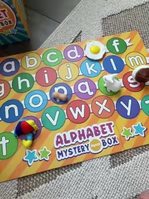 Alphabet Mystery Box game for kids learning the abcs #alphabet #mysterybox #abcs #kidsgame #learningtoy 