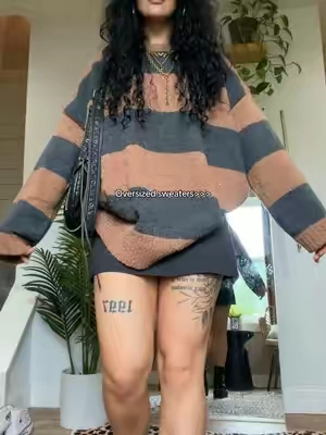 I’m 5’3 & 133 wearing a large in the color brown. It’s very oversized so I could’ve got my normal size small
