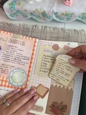 I love seeing everyone make their own recipe journals#TikTokShopCreatorPicks #TikTokshopbacktoschool #BackToSchool #junkjournal 