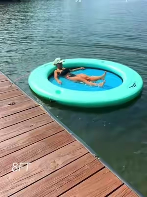 The best thing from TikTok shop 💯 #waterhammock #floatingdock #lake #pool #summervlog 