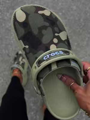 Finally a camo @Crocs clog!! #crocs #TikTokshopbacktoschool 