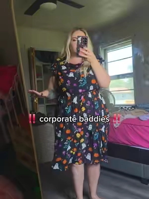 I recommend to size up on these ones - usually BloomChic it's size DOWN but while the dress is stretchy, the chest part is not very stretchy (which I also have 38Gs)  #halloweenoutfit #plussizedress #corporatebaddie #halloween2026 #dresswithpockets Plus size Halloween dress
 Plus size Halloween outfits for women
 Fall theme dress plus size
 Halloween dress with pockets plus size
 Plus size Halloween costumes baddie
