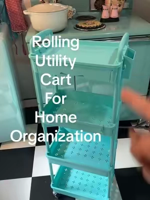 Free shipping- VANCASTLE 3/4 Tier Rolling Utility rolling cart available in 7 colors and 2 sizes at a great price! #HomeOrganization #UtilityCart #RollingCart #MultipurposeCart #TikTokshopbacktoschool 