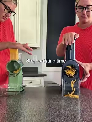 Because time and space is limited, this makes grating cheese and vegetables so much easier! #cheesegrater #cheeseslicer #grater #slicer #KitchenHacks 