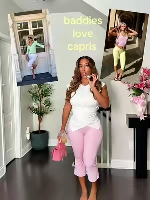 So obsessed with the Capri trend, I absolutely will be wearing it in the fall with some little ballet flats and a cute jacket   #capris #capri #fallfashion #TikTokshopbacktoschool #backtoschool 