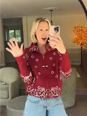 Fully obsessed with the western banana print trend for fall! What do you think? #fall2026 #fallsweaters #fallfashion #falltrends2026 #trendpredictions 