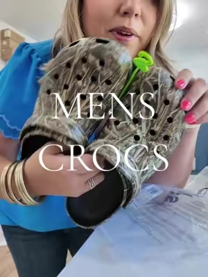 These men’s crocs are a great gift and with the summer deals now’s the time to grab them. #crocs #crocssuperbrandday #TikTokshopbacktoschool #giftsforhim #camocrocs 