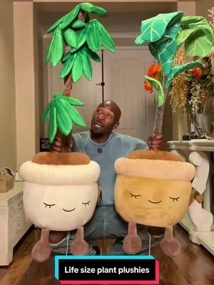 Giant plant plushie toys. #TikTokshopbacktoschool #plushies #plants #toys 