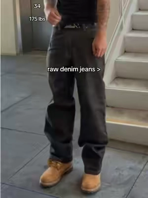 this with timbs 🔥 #rawdenim #baggyjeans #quality #tiktokdeal