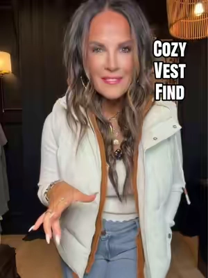 The cutest vest fine that I found on TikTok shop. So many cute colors if you’re not into wearing a sweatshirt, this is such a cute little cozy vest. #fyp #vest #hoodedvest 
